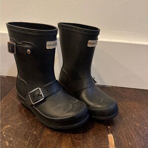 Hunter Kids Classic Black Biker Rain Boots| Discontinued|